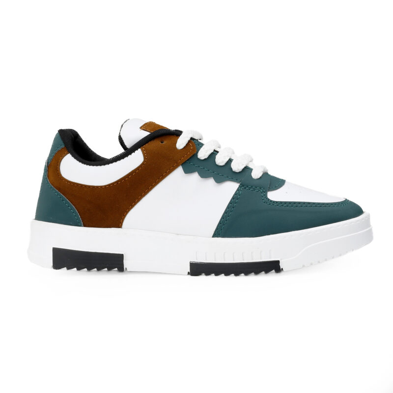 UrbanEdge TealRush Men’s Colour Block Casual Sneakers | Stylish Comfortable Daily Wear Shoes