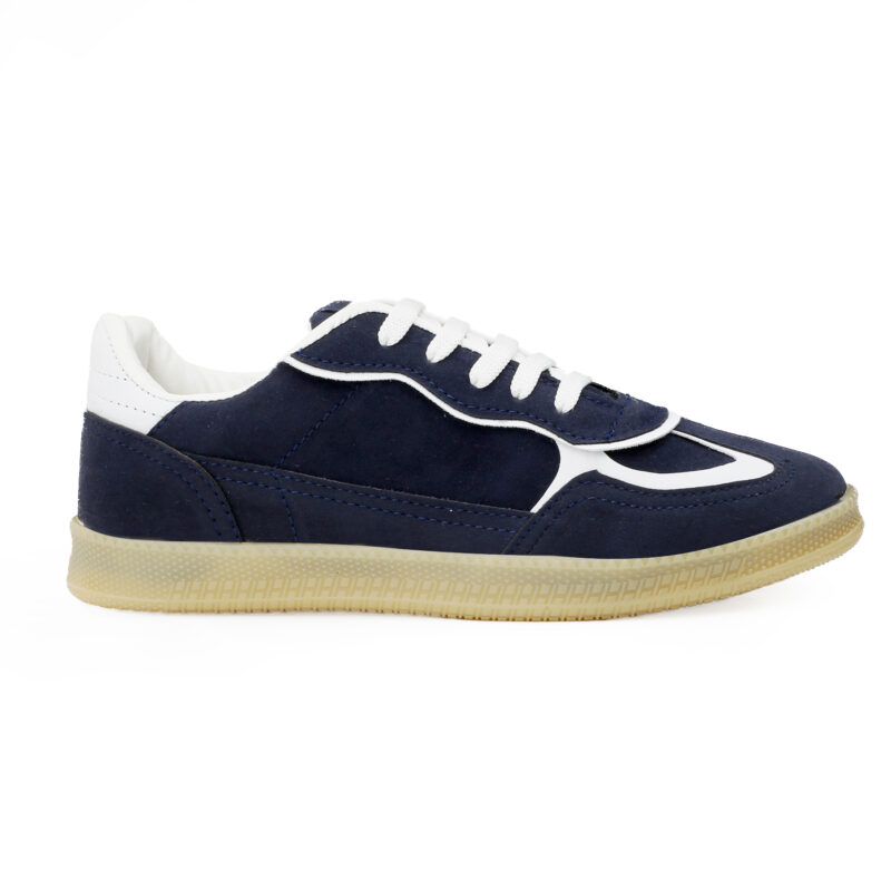 men’s classic casual sneakers – navy blue & white